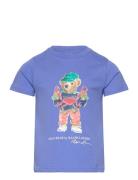 Ralph Lauren Kids Polo Bear Cotton Jersey Tee Blå