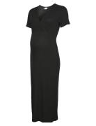 Mamalicious Mltrinity Tess Ss Jrs Midi Dress 2F Noos Svart