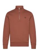 Fred Perry Half Zip Sweatshirt Röd