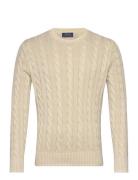 Polo Ralph Lauren Cable-Knit Mineral-Dyed Cotton Sweater Beige