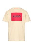 Hugo Kids Short Sleeves Tee-Shirt Beige
