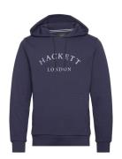 Hackett London Heritage Ess Hoody Marinblå