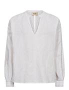 MOS MOSH Mmzeina Linen Blouse Vit