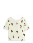 Mini Rodini Lingonberries Aop Ballet Ss Tee Vit