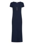 Tommy Hilfiger Slim Henley Gold Btn Dress Marinblå