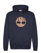 Timberland Front Camo Tree Logo Hoodie Marinblå