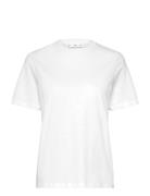 Mango Short-Sleeved Cotton T-Shirt Vit