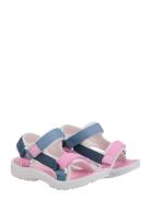 Color Kids Colorblock Sandals W. Velcro Rosa