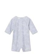 MINI A TURE Matgoldie 3/4 Printed Suit. Grs Blå