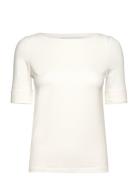 Rosemunde Rwnanna 2/4 Boatneck T-Shirt Vit