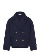 Lindex Jacket Trench Cropped Marinblå