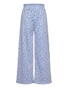 Lindex Trousers Crinkled Jersey Smock Blå