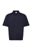 Mango Relaxed-Fit Cotton Piqué Polo Shirt Marinblå