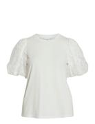 Vila Visimonia O-Neck S/S Top Vit