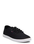 Tommy Hilfiger Canvas Lace Up Sneaker Svart