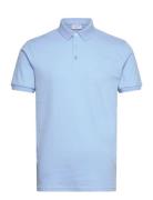 Lindbergh Structured Polo Shirt S/S Blå