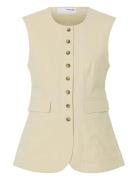 Selected Femme Slfiluna Sl Butt D Pocket Vest B Kräm