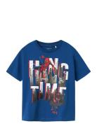 Name It Nmmust Spider Nreg Ss Top Mar Blå