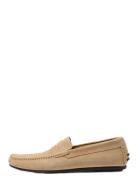 Selected Homme Slhsergio Suede Penny Driving Shoe Beige