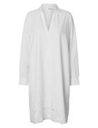 Selected Femme Slfdahlia Ls Short Broderi Dress B Vit