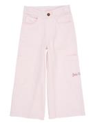 Copenhagen Colors Striped Wide Pants W Pockets Rosa