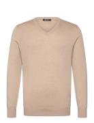 Abacus Mens Liffin V-Neck Pullover Beige