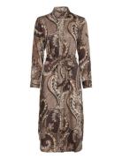 Lauren Ralph Lauren Paisley Twill Shirtdress Brun