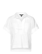 Lauren Ralph Lauren Cotton-Blend Short-Sleeve Camp Shirt Vit