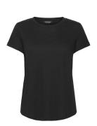 Lauren Ralph Lauren Linen-Blend Jersey Short-Sleeve Tee Svart