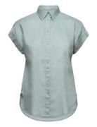 Lauren Ralph Lauren Relaxed Fit Linen Short-Sleeve Shirt Grön