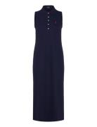Polo Ralph Lauren Stretch-Cotton Sleeveless Polo Dress Marinblå