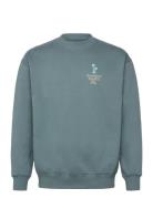 Revolution Printed Crewneck Blå