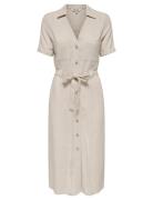 ONLY Onlsiesta Ss Lin Bl Shirt Dress Pnt Noos Beige