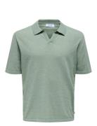 ONLY & SONS Onsgeorge Reg 12 Linen Ss Polo Knit Grön