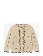 Fliink Mela Ruffle Cardigan Kräm