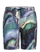 Scotch & Soda Fave - Printed Tencel Relaxed Fit Bermuda Short Multi/pa...