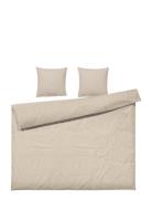 Juna Daisy Bed Linen 220X220 Cm Sand/White Se Beige