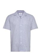Lindbergh Casual Linen Blend Resort S/S Blå