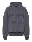 Daily Paper Garment Wash Hoodie Marinblå