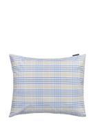 Lexington Home Beige/Blue Checked Cotton Poplin Pillowcase Blå