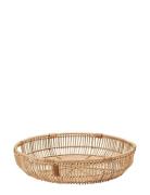Lexington Home Round Rattan Tray Beige