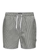ONLY & SONS Onsted Stripe Seersucker Swim Noos Svart
