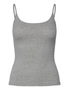 Weekday Fitted Strappy Scoop Neck Singlet Grå