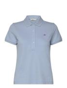GANT Slim Sheild Cap Sleeve Pique Polo Blå