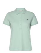 GANT Slim Sheild Cap Sleeve Pique Polo Grön