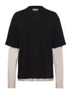 Weekday Double-Layered Long-Sleeved T-Shirt Svart