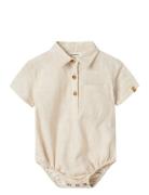 Lil'Atelier Nbmtarou Ss Loose Body Shirt Lil Beige