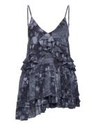 Monki Layered Ruffled Mini Cami Dress Lila
