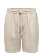 ONLY & SONS Onstel Visc Lin Shorts 0075 Cs Kräm