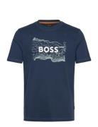 BOSS Te_Logospace Marinblå